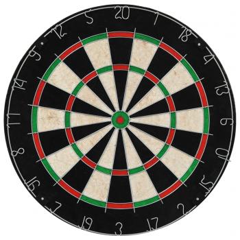 Professionelles Dartboard Sisal mit Schrank und 6 Dartpfeilen