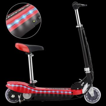   E-Scooter für Kinder mit Sitz und LED 120 W Rot