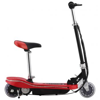   E-Scooter für Kinder mit Sitz und LED 120 W Rot