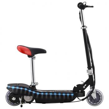 ARDEBO.de - E-Scooter für Kinder mit Sitz und LED 120 W Schwarz