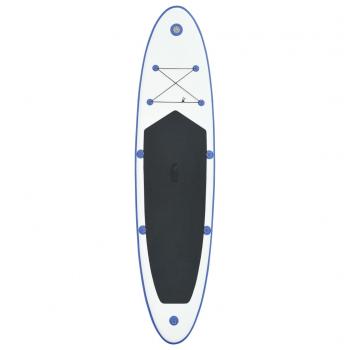 Stand Up Paddle Surfboard SUP Aufblasbar Blau und Weiß