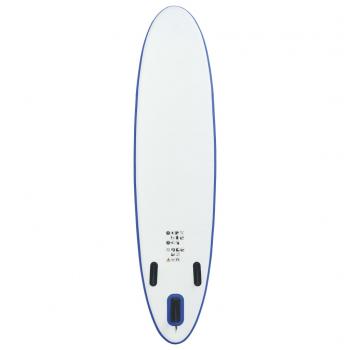 Stand Up Paddle Surfboard SUP Aufblasbar Blau und Weiß