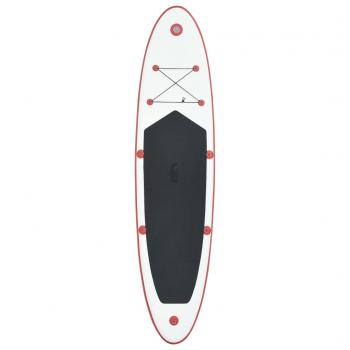 Stand Up Paddle Surfboard SUP Aufblasbar Rot und Weiß