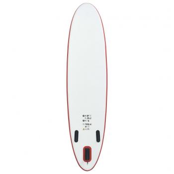 Stand Up Paddle Surfboard SUP Aufblasbar Rot und Weiß