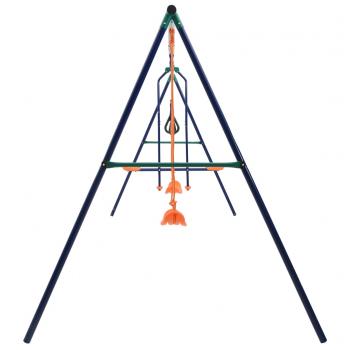 Schaukelset mit Turningen und 4 Sitzen Stahl 