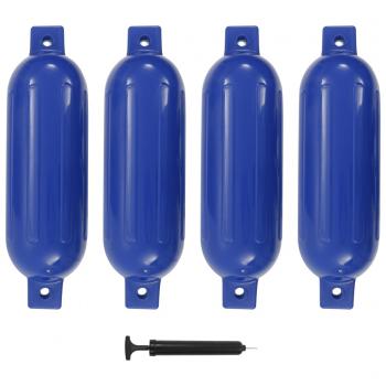 ARDEBO.de - Bootsfender 4 Stk. Blau 51 x 14 cm PVC