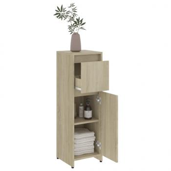 Badezimmerschrank Sonoma-Eiche 30x30x95 cm Holzwerkstoff