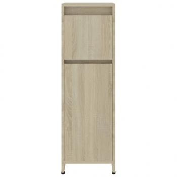 Badezimmerschrank Sonoma-Eiche 30x30x95 cm Holzwerkstoff