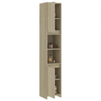 Badezimmerschrank Sonoma-Eiche 30x30x183,5 cm Holzwerkstoff