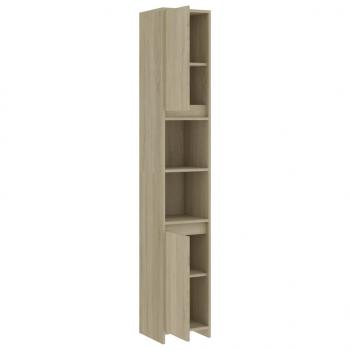 Badezimmerschrank Sonoma-Eiche 30x30x183,5 cm Holzwerkstoff