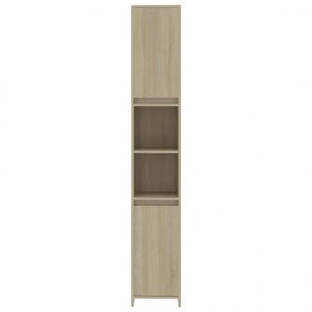 Badezimmerschrank Sonoma-Eiche 30x30x183,5 cm Holzwerkstoff