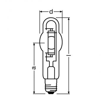LEDVANCE POWERSTAR HQI-BT 400 W/D PRO Halogen-Metalldampflampe 40000lm, E40, neutralweiß
