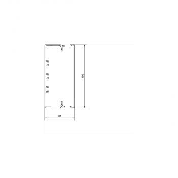 Hager FB6019009016 Leitungsführungskanal mit Geräte/Trennwandeinbauoption PVC FB 60x190mm verkehrsweiß