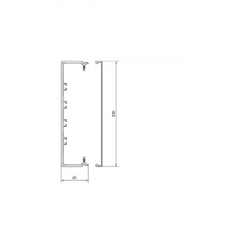 Hager FB6023009016 Leitungsführungskanal mit Geräte/Trennwandeinbauoption PVC FB 60x230mm verkehrsweiß