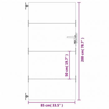 Gartentor 85x200 cm Cortenstahl