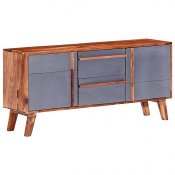 Sideboard Grau 120x30x55 cm Massivholz Palisander