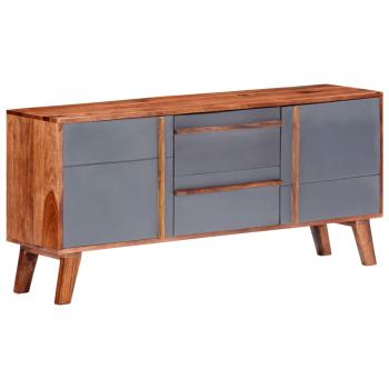 Sideboard Grau 120x30x55 cm Massivholz Palisander