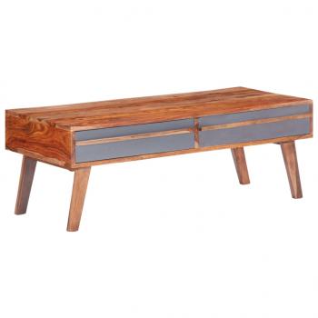 Couchtisch Grau 110x50x40 cm Massivholz Palisander