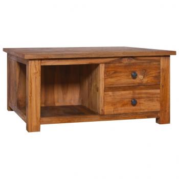 ARDEBO.de - Couchtisch 68x68x33 cm Teak Massivholz