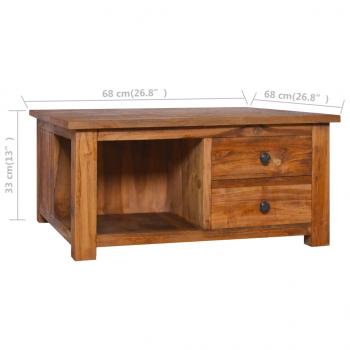 Couchtisch 68x68x33 cm Teak Massivholz