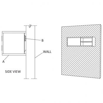 Wand-TV-Schrank 90x30x30 cm Teak Massivholz