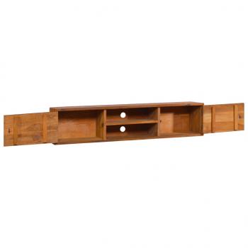 Wand-TV-Schrank 135x30x30 cm Teak Massivholz