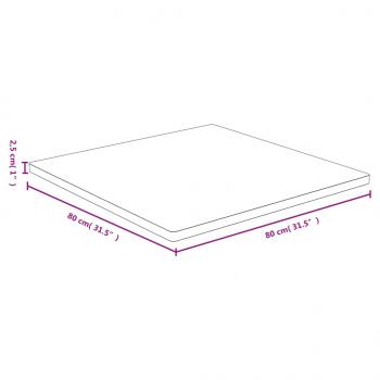 Tischplatte 80x80x2,5 cm Bambus