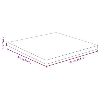 Tischplatte 90x90x4 cm Bambus