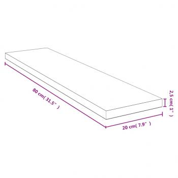 Wandregal 80x20x2,5 cm Bambus