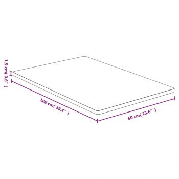 Tischplatte 60x100x1,5 cm Bambus