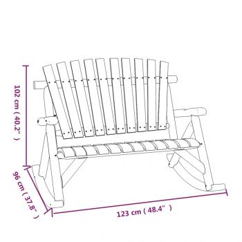 5-tlg. Garten-Lounge-Set Massivholz Fichte