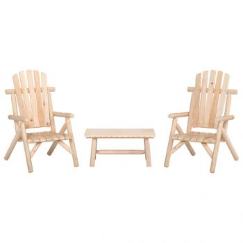 ARDEBO.de - 3-tlg. Garten-Lounge-Set Massivholz Fichte