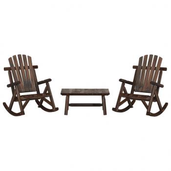 ARDEBO.de - 3-tlg. Garten-Lounge-Set Massivholz Fichte