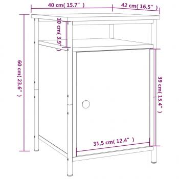 Nachttisch Braun Eichen-Optik 40x42x60 cm Holzwerkstoff