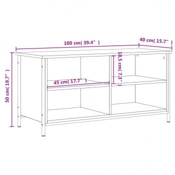 TV-Schrank Braun Eichen-Optik 100x40x50 cm Holzwerkstoff