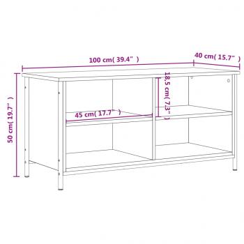 TV-Schrank Räuchereiche 100x40x50 cm Holzwerkstoff