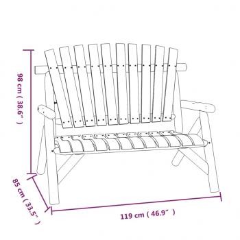 3-tlg. Garten-Lounge-Set Massivholz Fichte