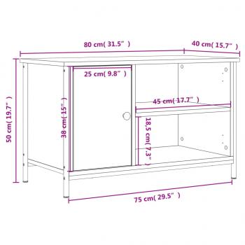 TV-Schrank Schwarz 80x40x50 cm Holzwerkstoff