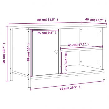 TV-Schrank Grau Sonoma 80x40x50 cm Holzwerkstoff