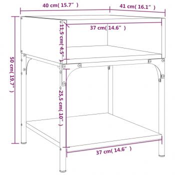 Nachttisch Braun Eichen-Optik 40x41x50 cm Holzwerkstoff