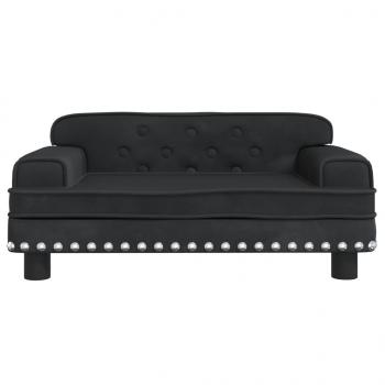 Hundebett Schwarz 70x45x30 cm Samt