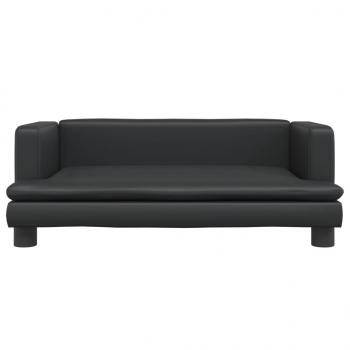 Hundebett Schwarz 80x45x30 cm Kunstleder