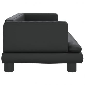 Hundebett Schwarz 80x45x30 cm Kunstleder