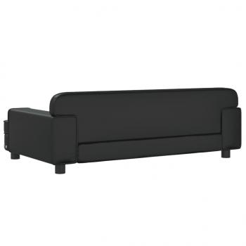 Hundebett Schwarz 90x53x30 cm Kunstleder