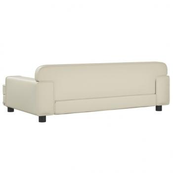 Hundebett Creme 90x53x30 cm Kunstleder