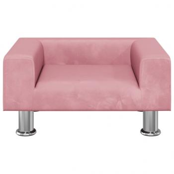 Hundebett Rosa 50x40x26,5 cm Samt