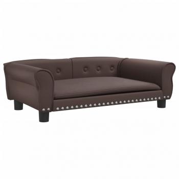 Hundebett Braun 95x55x30 cm Kunstleder