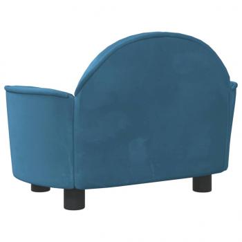 Hundebett Blau 66x40x45 cm Samt