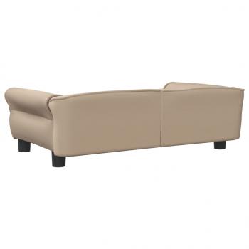 Hundebett Cappuccino-Braun 95x55x30 cm Kunstleder