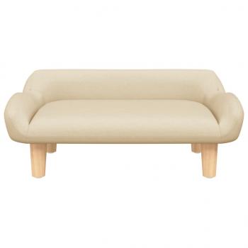 Hundebett Creme 70x40x24 cm Stoff